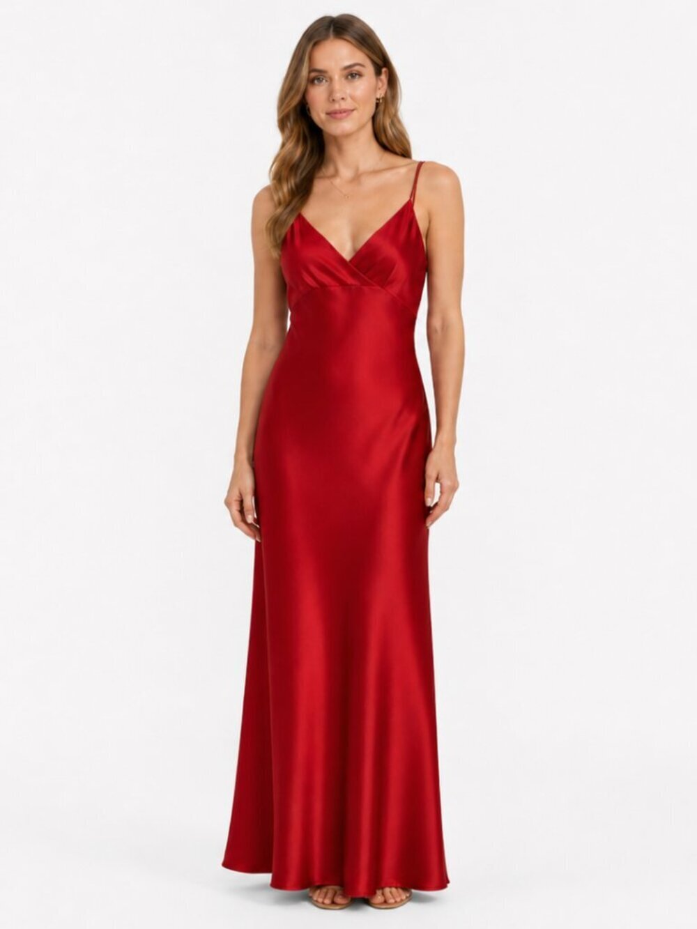 Bec + Bridge Scarlet Red Satin Maxi Dress 8 NWT Fall Wedding Guest